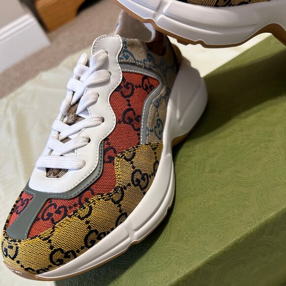 GUCCI Multi-Color Rython Sneakers - Picture 3 of 5
